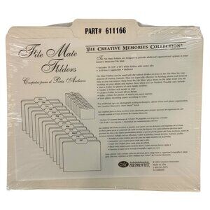 Creative Memories File Mate Folders 2001 Part 611166 Scrapbook Organization